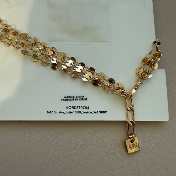 Nordstrom Open Edit Goldtone Layered Anklet Bracelet - Picture 4 of 6